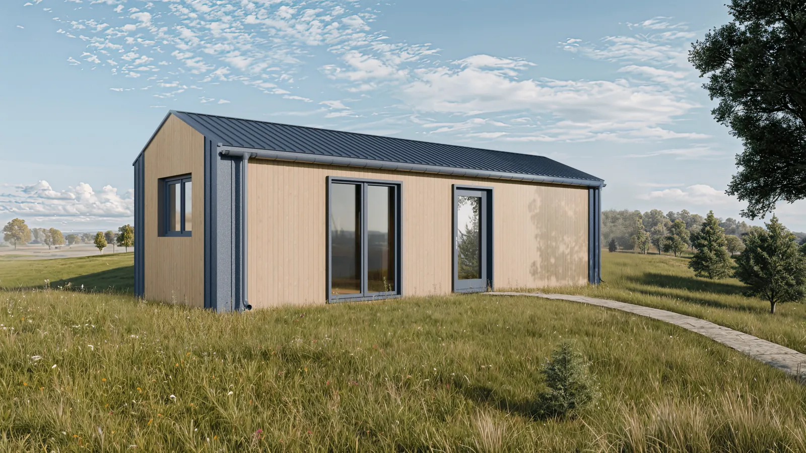 Dom mobilny Malibu 35 m² — widok z zewnątrz